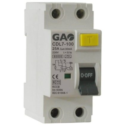 GAO 5924H Fi relay 2P 25A 300mA, white