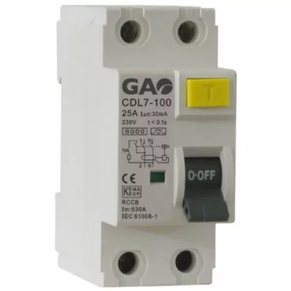GAO 5924H Fi relé 2P 25A 300mA, fehér
