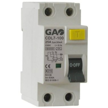 GAO 5925H Fi relé 2P 40A 300mA, fehér