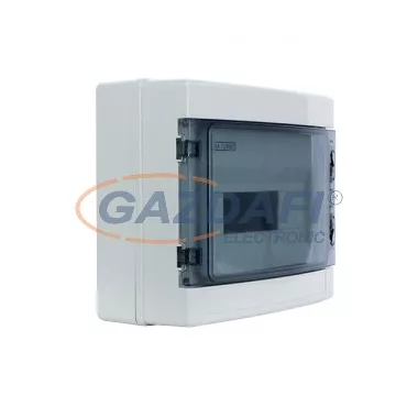 ELMARK falon kívüli manyag elosztódoboz, 8 modul, 1 sor, 210x215x100mm, IP65, fehér