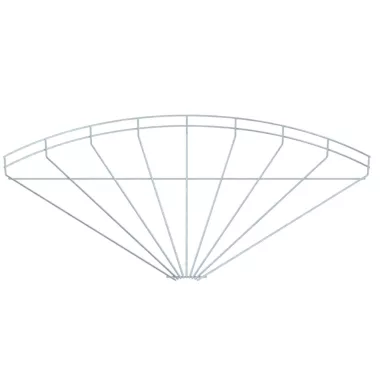 OBO 6002269 GRB 90 560 FT 90°-Os Ív Rácsos Kábeltálcához 55x600mm merítetten tűzihorganyzott acél