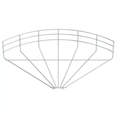 OBO 6002378 GRB 90 140 G 90°-Os Sarokidom Rácsos Kábeltálcához 105x400mm galvanikusan horganyzott acél