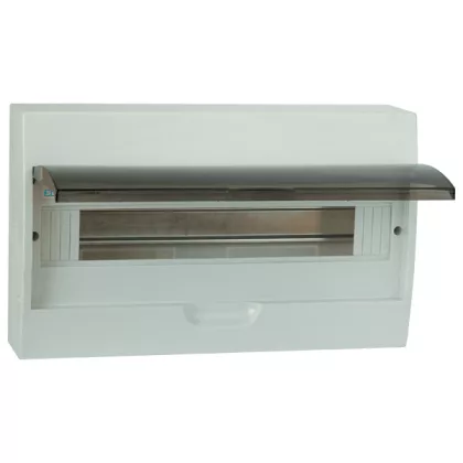   ELMARK falon kívüli manyag elosztódoboz, 4 modul, 1 sor, 110x205x75mm, IP40, fehér