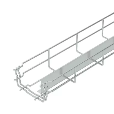 OBO 6006453 GRM-T 55 100 G Grm Rácsos Kábeltálca 1 válaszfallal 55x100x3000mm galvanikusan horganyzott acél OBO 6006453 GRM-T 55 100 G Grm Rácsos Kábeltálca 1 válaszfallal 55x100x3000mm galvanikusan horganyzott acél