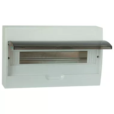 ELMARK falon kívüli manyag elosztódoboz, 8 modul, 1 sor, 190x205x75mm, IP40, fehér