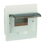   Cutie de distribuție incastrar din plastic ELMARK cu față, 8 module, 1 rând, 190x205x75mm, IP40, alb