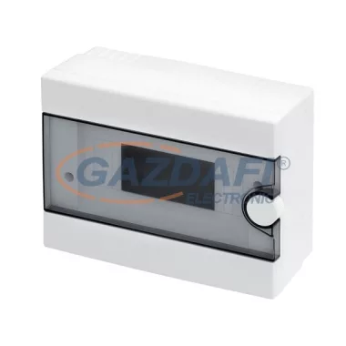 Cutie de distribuție din plastic ELMARK pe perete cu ușă transparentă, 9 module, 1 rând, 220x164x90mm, IP40, alb
