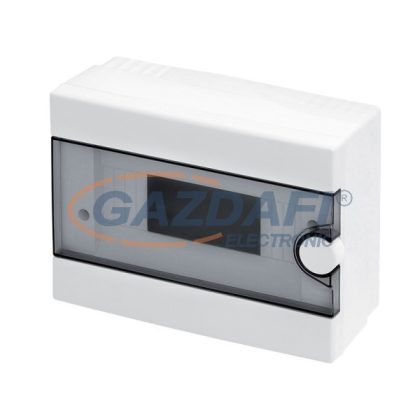   Cutie de distribuție din plastic ELMARK pe perete cu ușă transparentă, 9 module, 1 rând, 220x164x90mm, IP40, alb