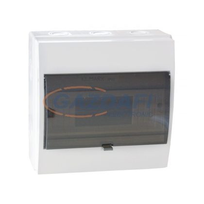   ELMARK falon kívüli manyag elosztódoboz, 12 modul, 1 sor, 270x214x93mm, IP55, fehér