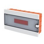 ELMARK süllyesztett manyag elosztódoboz átlátszó ajtóval, 12 modul, 1 sor, 305x205x90mm, I