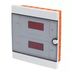   Cutie de distribuție din plastic ELMARK cu usa transparentă, 16 module, 2 rânduri, 231x285x90mm, IP40, alb