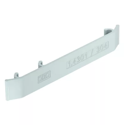   OBO 6017710 KS GR LGR Jelölőtábla rácsos kábeltálcához V2A 127x18mm világosszürke poliamid
