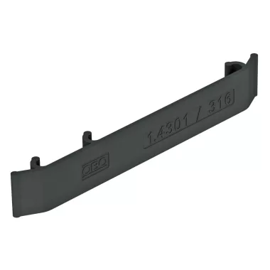 OBO 6017711 KS GR VKG Jelölőtábla rácsos kábeltálcához V4A 127x18mm szürke B poliamid
