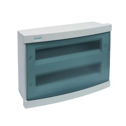   ELMARK falon kívüli manyag elosztódoboz, 24 modul, 2 sor, 300x294x109mm, IP40, fehér