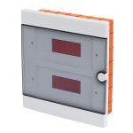 ELMARK süllyesztett manyag elosztódoboz átlátszó ajtóval, 24 modul, 2 sor, 313x345x96mm, I