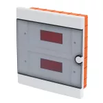   Cutie de distribuție din plastic ELMARK cu usa transparentă, 24 module, 2 rânduri, 313x345x96mm, IP40, alb