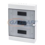   ELMARK falon kívüli manyag elosztódoboz átlátszó ajtóval, 36 modul, 3 sor, 315x440x96mm, IP40, fehér
