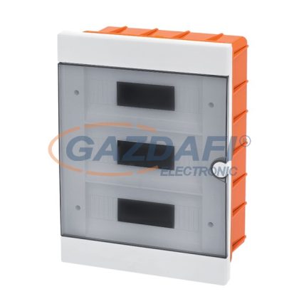   Cutie de distribuție din plastic ELMARK cu usa transparentă, 36 de module, 3 rânduri, 315x440x96mm, IP40, alb