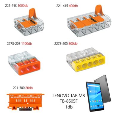  WAGO Set 2 conectori de cablu compacte și universali + Lenovo Tab 4 Tabletă TB-8504F ZA2B0059BG