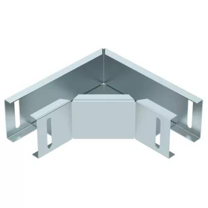OBO 6074901 LTS B DD 90°-Os Sarokidom fénycsőtartó-sínhez 50x50mm acél, cink-alumínium bev