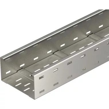 OBO 6098177 WKSG 160 VA 4301 Nagyfesztávú Kábeltálca perforált, fenékbordával 110x600x6000mm rozsdamentes acél