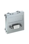 OBO 6104640 MTG-DB9 S AL1 Modul 45 D-Sub9 Csatlakozó Aljzat Hüvely csavaros rögzítéssel 45x45mm festett alumínium polikarbonát