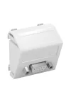 OBO 6104646 MTS-DB9 S RW1 Modul 45 D-Sub9 Csatlakozó Aljzat Hüvely csavaros rögzítéssel 45x45mm hófehér polikarbonát