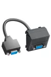 OBO 6104673 MTS-VGA F SWGR1 Modul 45 Vga Csatlakozó Aljzat kábellel hüvely-hüvely 45x45mm szürkésfekete polikarbonát