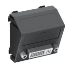   OBO 6104745 MTS-DVI S SWGR1 Modul 45 Dvi Csatlakozó Aljzat Hüvely csavaros rögzítéssel 45x45mm szürkésfekete polikarbonát