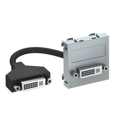 OBO 6104760 MTG-DVI F AL1 Modul 45 Dvi Csatlakozó Aljzat kábellel hüvely-hüvely 45x45mm festett alumínium polikarbonát