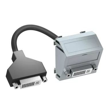 OBO 6104772 MTS-DVI F AL1 Modul 45 Dvi Csatlakozó Aljzat kábellel hüvely-hüvely 45x45mm festett alumínium polikarbonát