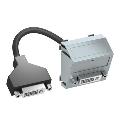 OBO 6104772 MTS-DVI F AL1 Modul 45 Dvi Csatlakozó Aljzat kábellel hüvely-hüvely 45x45mm fe