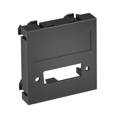 OBO 6104781 MTG-DV O SWGR1 Modul 45 Dvi Csatlakozó Aljzat csatlakozó hüvely nélkül 45x45mm szürkésfekete polikarbonát