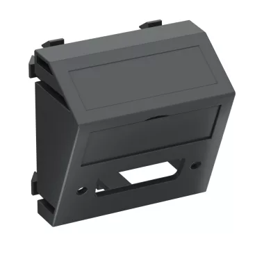 OBO 6104793 MTS-DV O SWGR1 Modul 45 Dvi Csatlakozó Aljzat csatlakozó hüvely nélkül 45x45mm szürkésfekete polikarbonát
