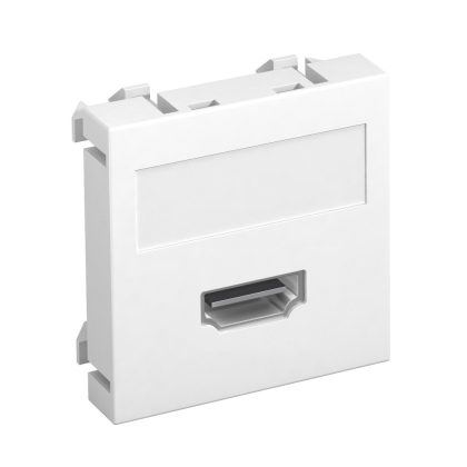   OBO 6104802 MTG-HD S RW1 Modul 45 Hdmi Csatlakozó Aljzat Hüvely csavaros rögzítéssel 45x45mm hófehér polikarbonát