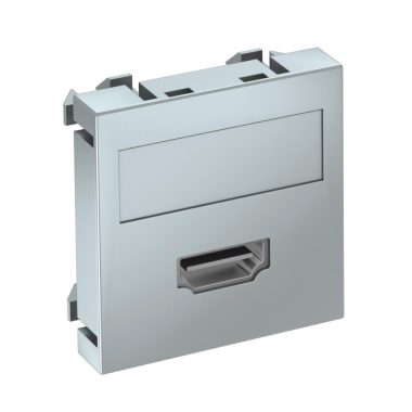 OBO 6104808 MTG-HD S AL1 Modul 45 Hdmi Csatlakozó Aljzat Hüvely csavaros rögzítéssel 45x45