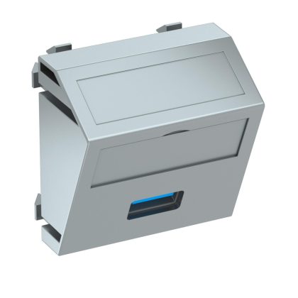 OBO 6104892 MTS-U3A S AL1 Modul 45 Usb 3.0 A Csatlakozó Aljzat Hüvely csavaros rögzítéssel