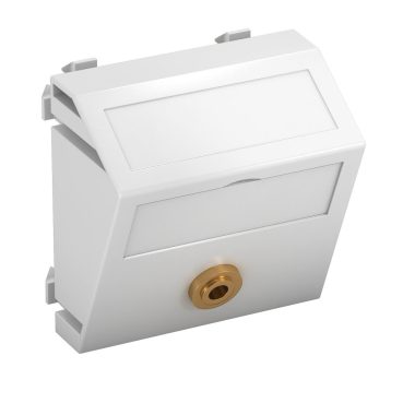 OBO 6104958 MTS-MK L RW1 Modul 45 Mini Jack Csatlakozó Aljzat hüvely egyenes csatlakozás 45x45mm hófehér polikarbonát