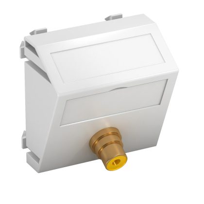   OBO 6105006 MTS-R F RW1 Modul 45 Rca Csatlakozóaljzat egyes hüvely-hüvely 45x45mm hófehér polikarbonát
