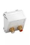 OBO 6105078 MTS-2R F RW1 Modul 45 Rca Csatlakozóaljzat kettes hüvely-hüvely 45x45mm hófehé