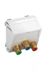 OBO 6105150 MTS-3R F RW1 Modul 45 Rca Csatlakozóaljzat hármas hüvely-hüvely 45x45mm hófehér polikarbonát