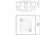 OBO 6105228 MTG-X3M L AL1 Modul 45 3 Pólusú Xlr Csatlakozó Aljzat dugó egyenes csatlakozás 45x45mm festett alumínium polikarbonát