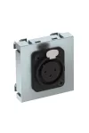 OBO 6105254 MTG-X3F S AL1 Modul 45 Xlr Fedlap csavaros csatlakozóhüvellyel 45x45mm festett