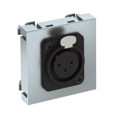 OBO 6105254 MTG-X3F S AL1 Modul 45 Xlr Fedlap csavaros csatlakozóhüvellyel 45x45mm festett alumínium polikarbonát