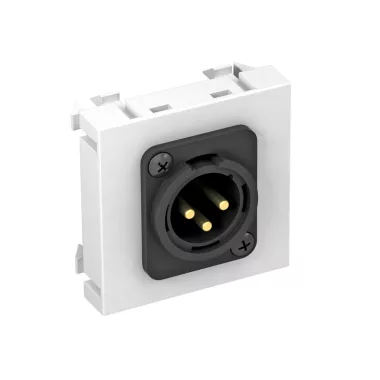 OBO 6105258 MTG-X3M S RW1 Modul 45 Xlr Fedlap csavaros csatlakozódugóval 45x45mm hófehér polikarbonát