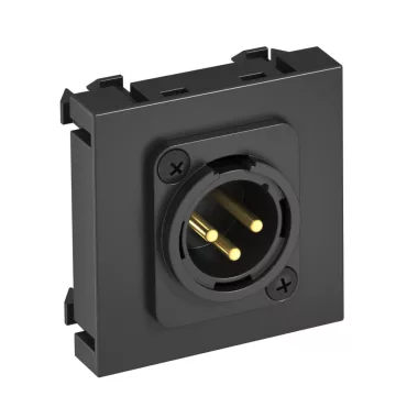 OBO 6105260 MTG-X3M S SWGR1 Modul 45 Xlr Fedlap csavaros csatlakozódugóval 45x45mm szürkés