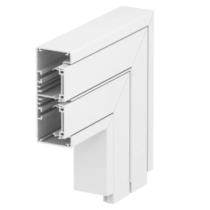   OBO 6112530 GA-FS53130RW Lapos Sarokelem , nem állítható 200x200x130mm hófehér alumínium