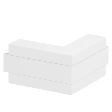 OBO 6113040 GK-AS53100RW Külső Sarok merev forma 190x190x100mm hófehér Polikarbonát/Akrilnitril-butadién-sztirol