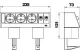 OBO 6116942 DB-1B3 D3S2K Deskbox Kábellel rögzítővel eloxált alumínium