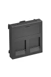 OBO 6119216 DTG-2C SWGR1 Adatátviteli Csatlakozó 2 db C típusú csatlakozó modulhoz 45x45mm szürkésfekete polikarbonát